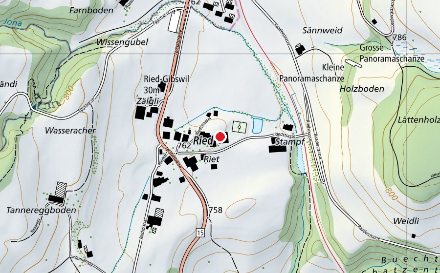 Mappa con la posizione di Schule Gibswil- Ried (Scuola)