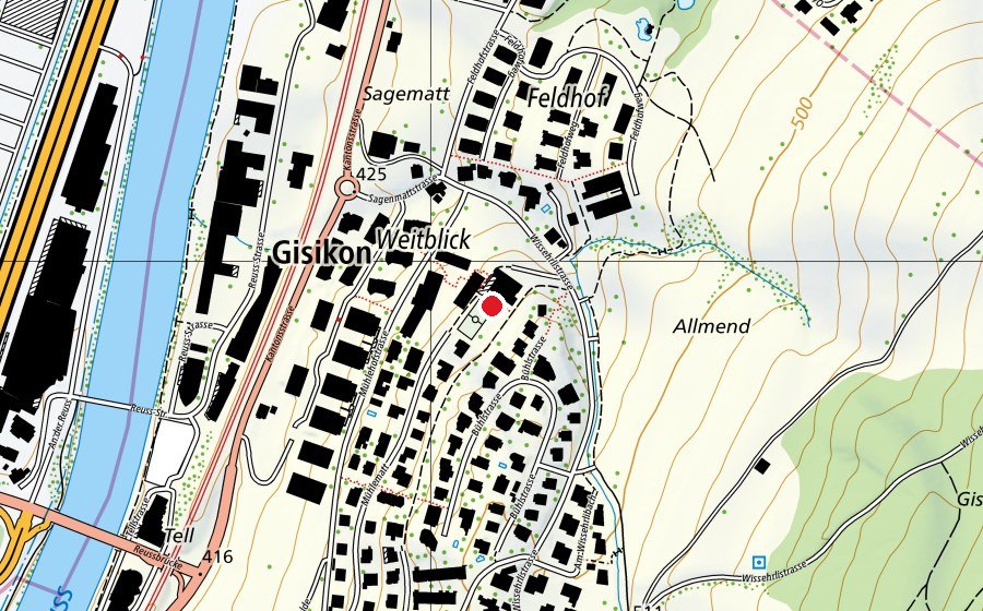 Mappa con la posizione di Schule Gisikon (Scuola)