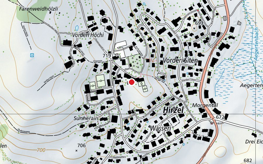 Map showing the location of Schule Heerenrainli (School)