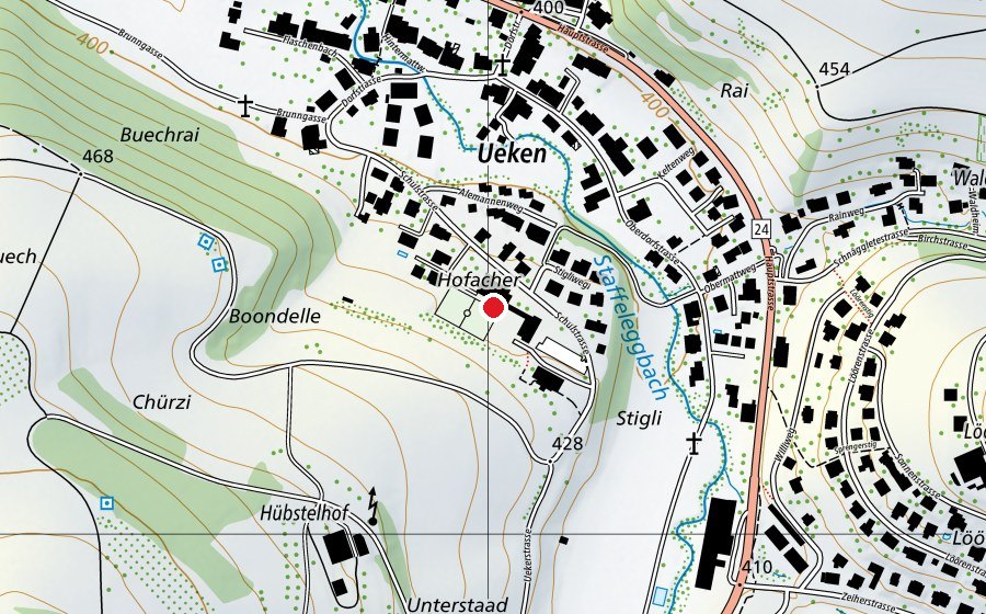 Karte mit dem Standort von Schule Herznach-Ueken (Schule)