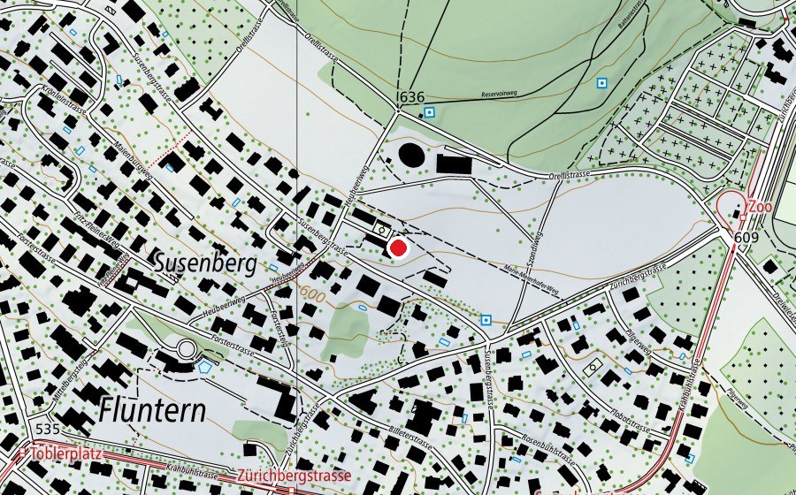 Karte mit dem Standort von Schule Heubeeribüel (Schule)