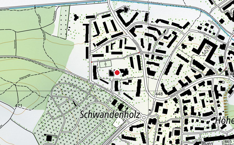 Karte mit dem Standort von Schule Heumatt (Schule)