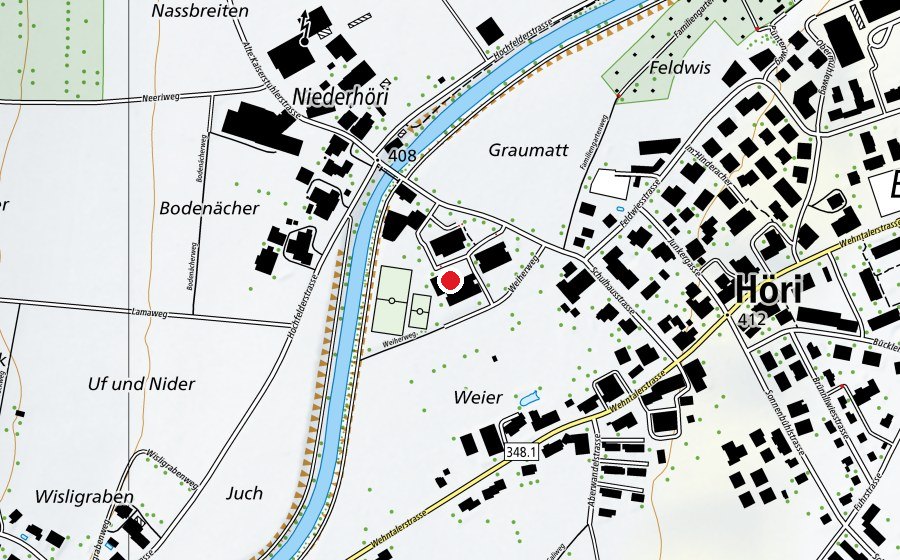 Carte indiquant l’emplacement de Schule Höri (École)