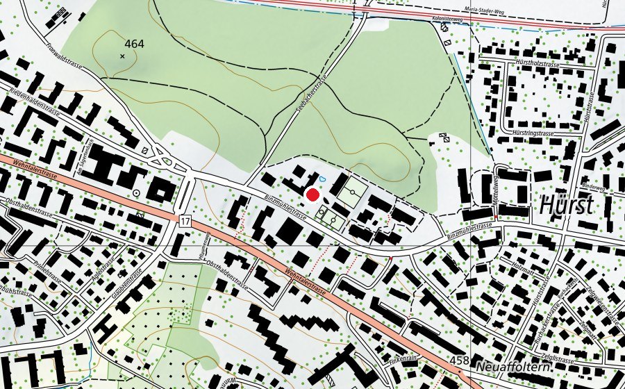 Carte indiquant l’emplacement de Schule Hürstholz (École)
