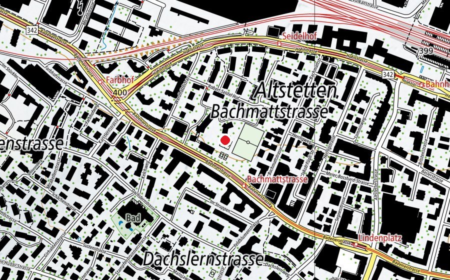 Map showing the location of Schule Im Herrlig (School)