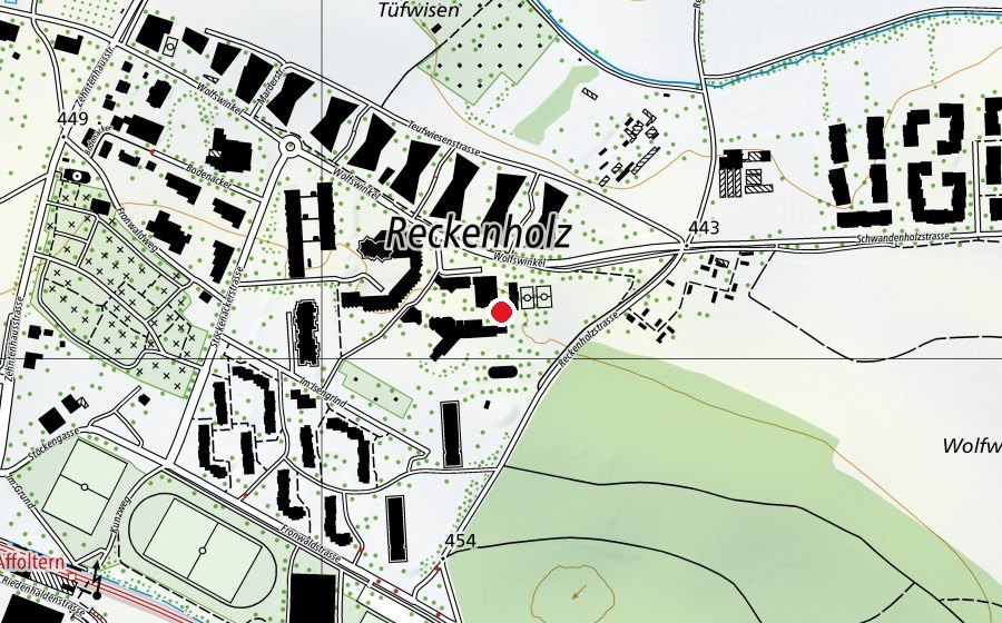 Karte mit dem Standort von Schule Im Isengrind (Schule)