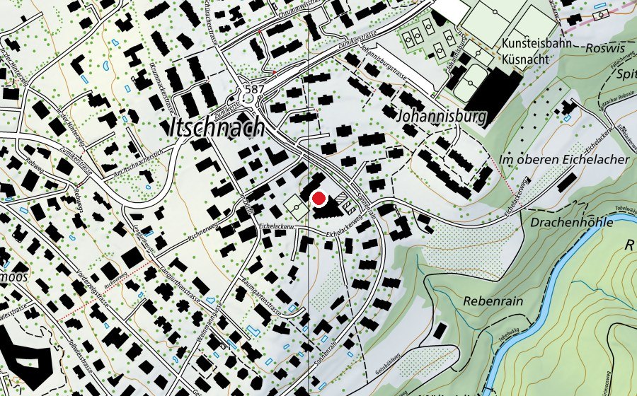 Karte mit dem Standort von Schule Itschnach (Schule)