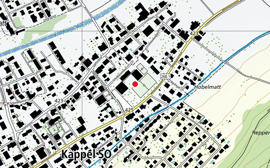 Karte mit dem Standort von Schule Kappel (Schule)