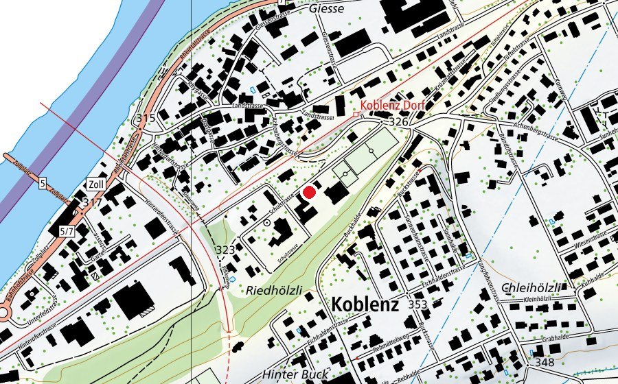 Mappa con la posizione di Schule Koblenz (Scuola)