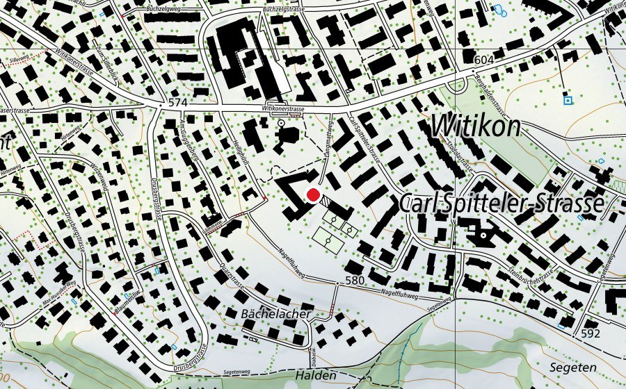 Carte indiquant l’emplacement de Schule Langmatt (École)