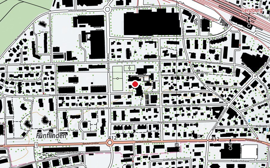 Carte indiquant l’emplacement de Schule Lenzhard (École)