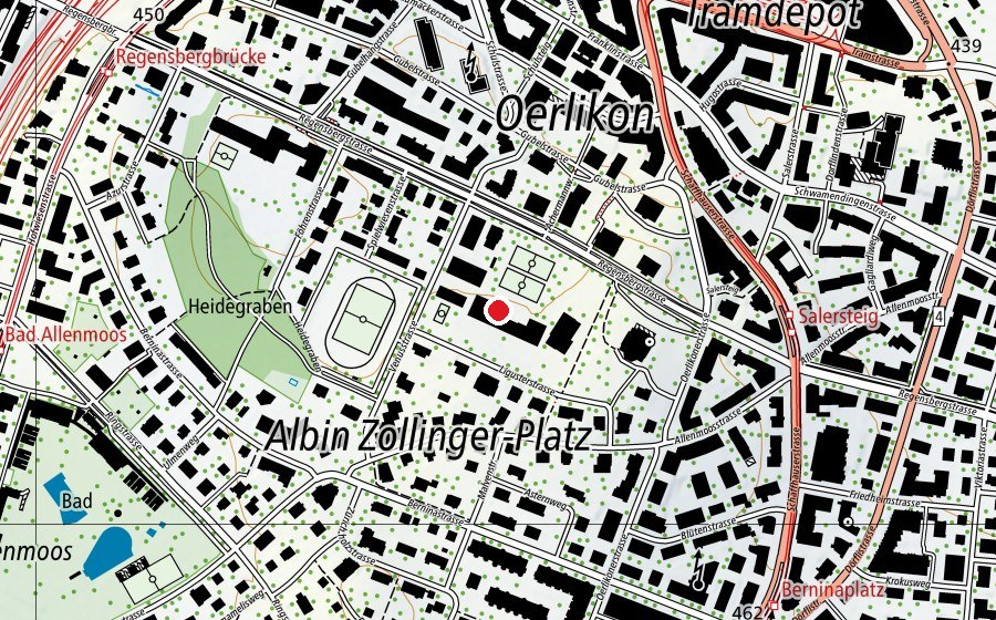 Carte indiquant l’emplacement de Schule Liguster (École)