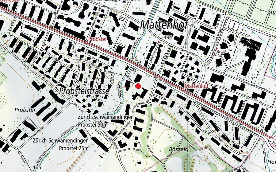 Carte indiquant l’emplacement de Schule Mattenhof (École)