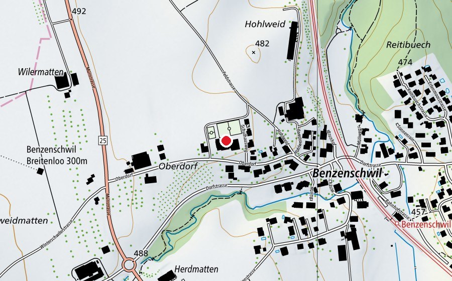 Carte indiquant l’emplacement de Schule Merenschwand (École)