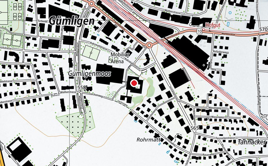 Carte indiquant l’emplacement de Schule Moos (École)