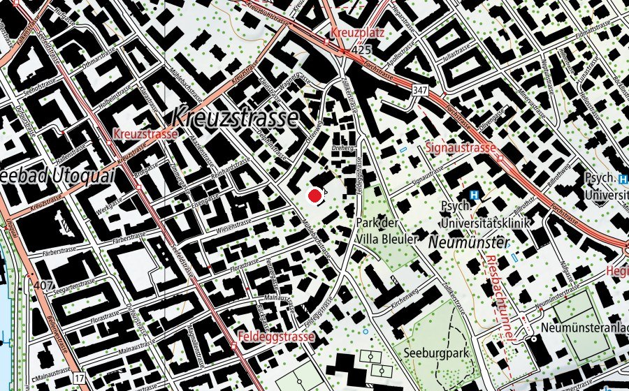 Carte indiquant l’emplacement de Schule Mühlebach (École)