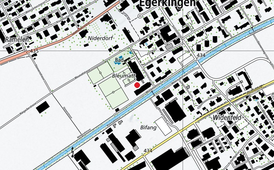 Carte indiquant l’emplacement de Schule Mühlematt (École)