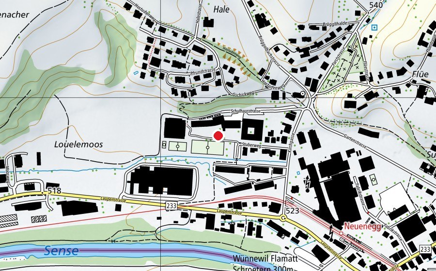 Map showing the location of Schule Neuenegg (School)
