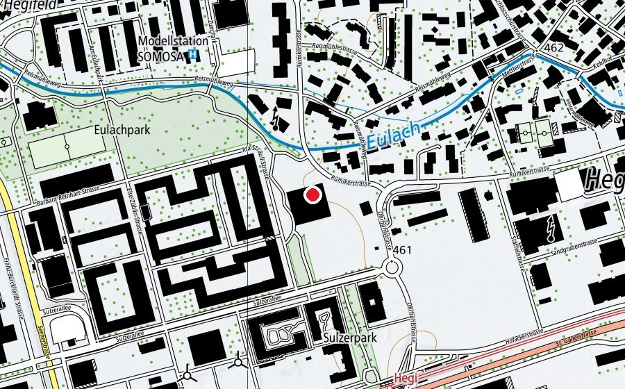 Mappa con la posizione di Schule Neuhegi (Scuola)