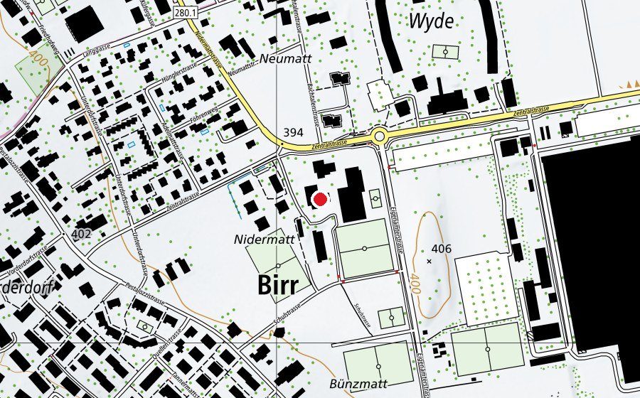 Mappa con la posizione di Schule Nidermatt 2 (Scuola)