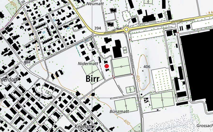 Karte mit dem Standort von Schule Nidermatt 3 (Schule)
