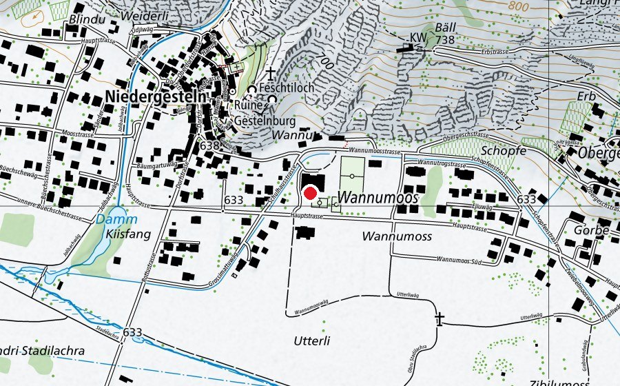 Mappa con la posizione di Schule Niedergesteln (Scuola)