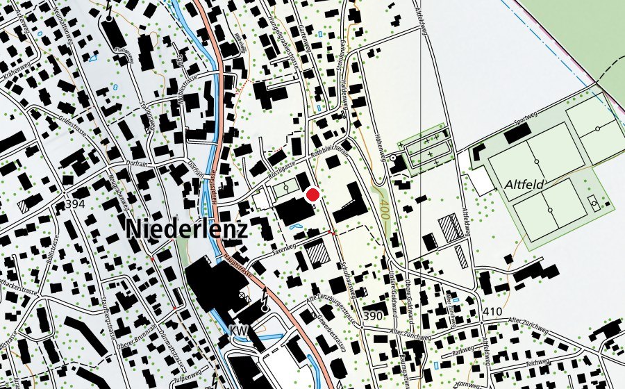 Karte mit dem Standort von Schule Niederlenz (Schule)