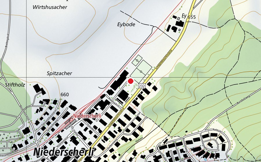 Mappa con la posizione di Schule Niederscherli Bodengässli (Scuola)