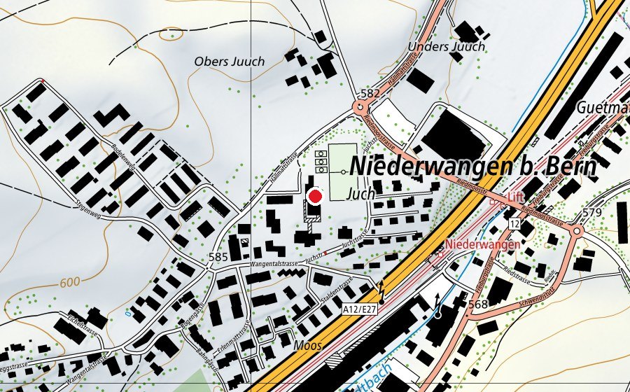 Karte mit dem Standort von Schule Niederwangen (Schule)