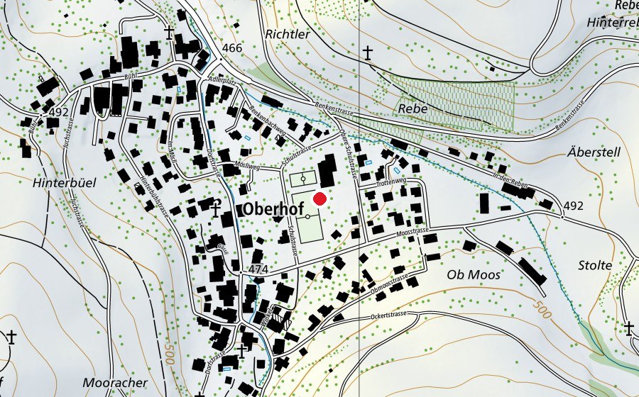 Map showing the location of Schule Oberhof (School)