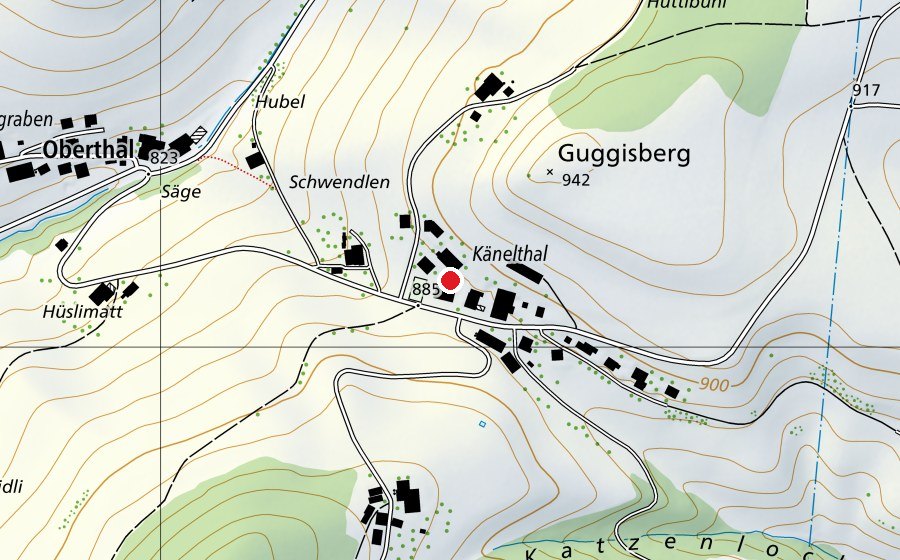 Karte mit dem Standort von Schule Oberthal (Schule)