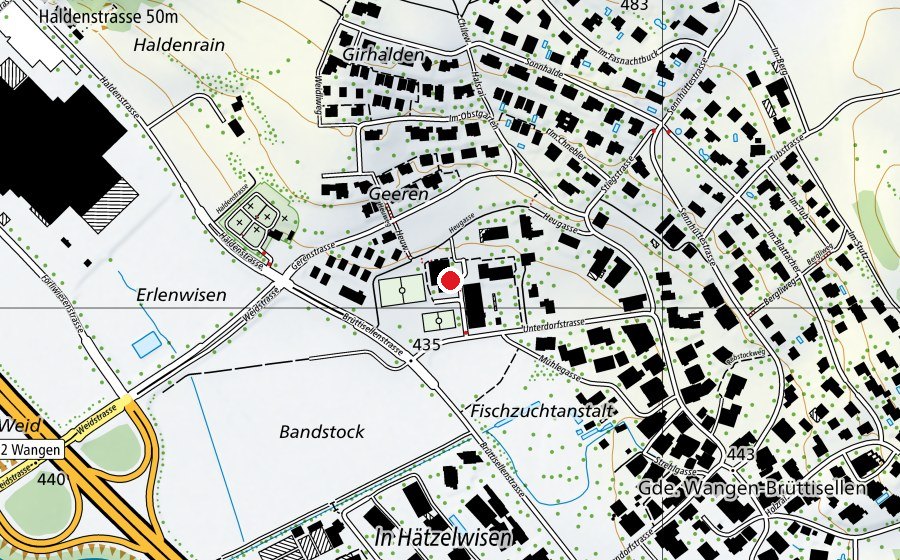 Mappa con la posizione di Schule Oberwiesen (Scuola)