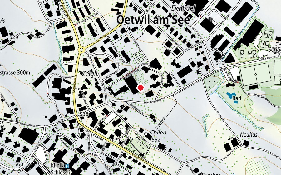 Mappa con la posizione di Schule Oetwil am See (Scuola)
