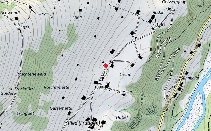 Map showing the location of Schule Ried-Gempelen (School)