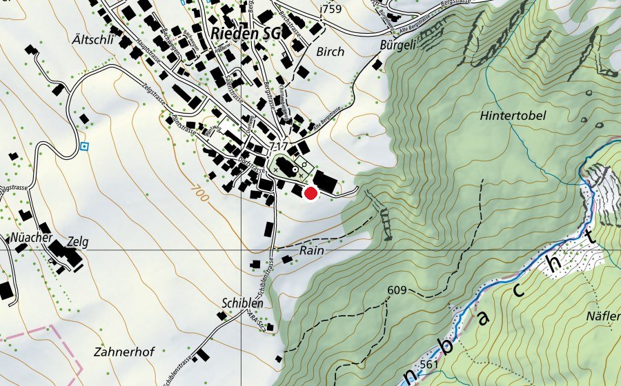 Carte indiquant l’emplacement de Schule Rieden (École)