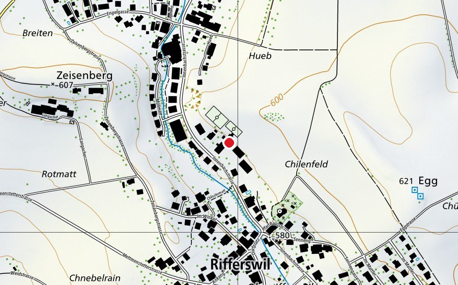 Carte indiquant l’emplacement de Schule Rifferswil (École)