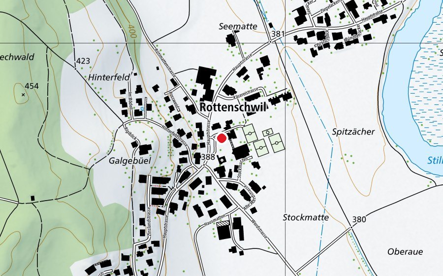 Carte indiquant l’emplacement de Schule Rottenschwil (École)