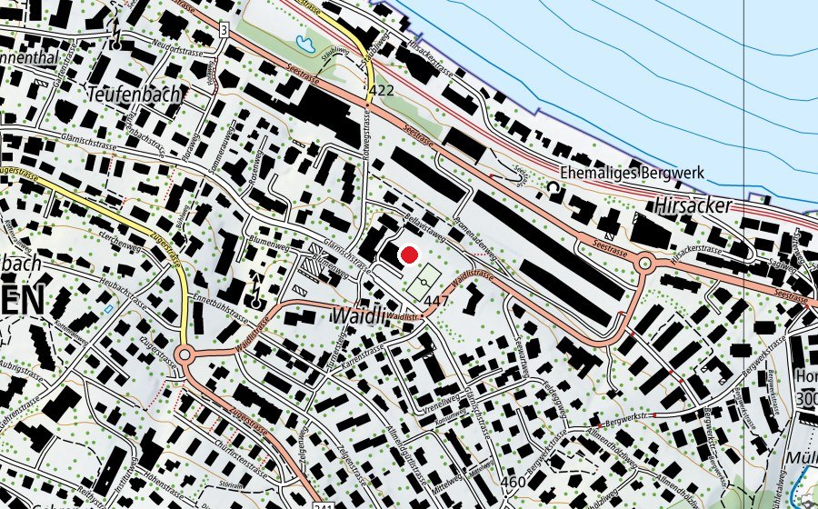 Carte indiquant l’emplacement de Schule Rotweg (École)