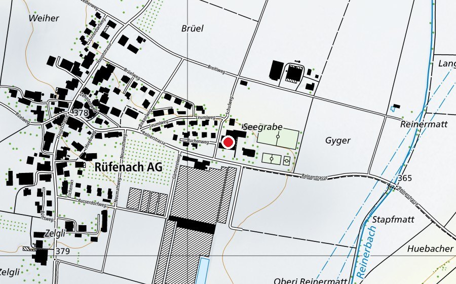 Karte mit dem Standort von Schule Rüfenach (Schule)