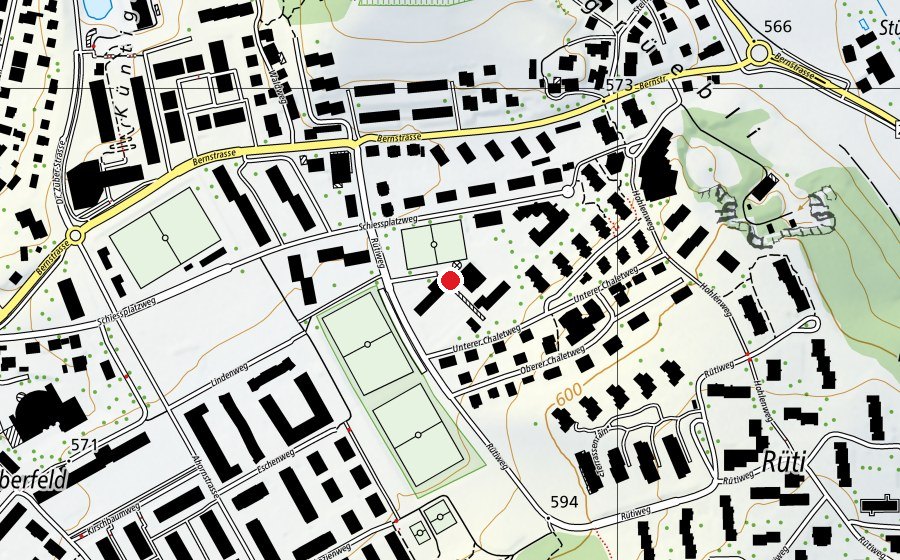 Carte indiquant l’emplacement de Schule Rüti (École)