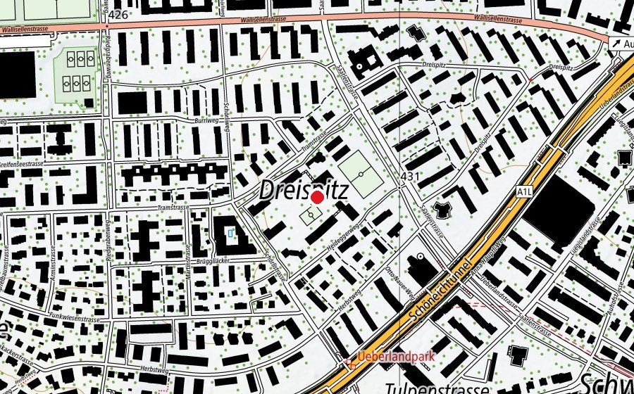 Mappa con la posizione di Schule Saatlen (Scuola)