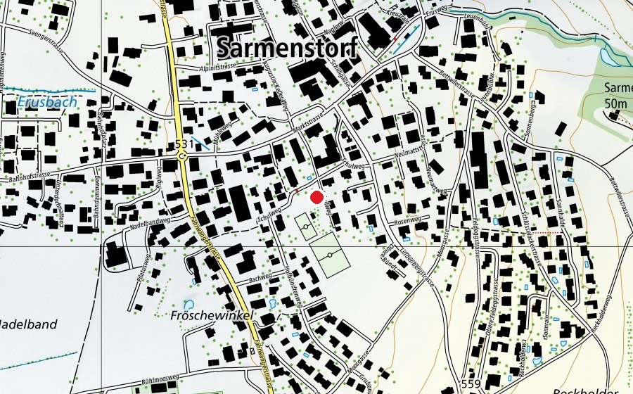 Map showing the location of Schule Sarmenstorf (School)
