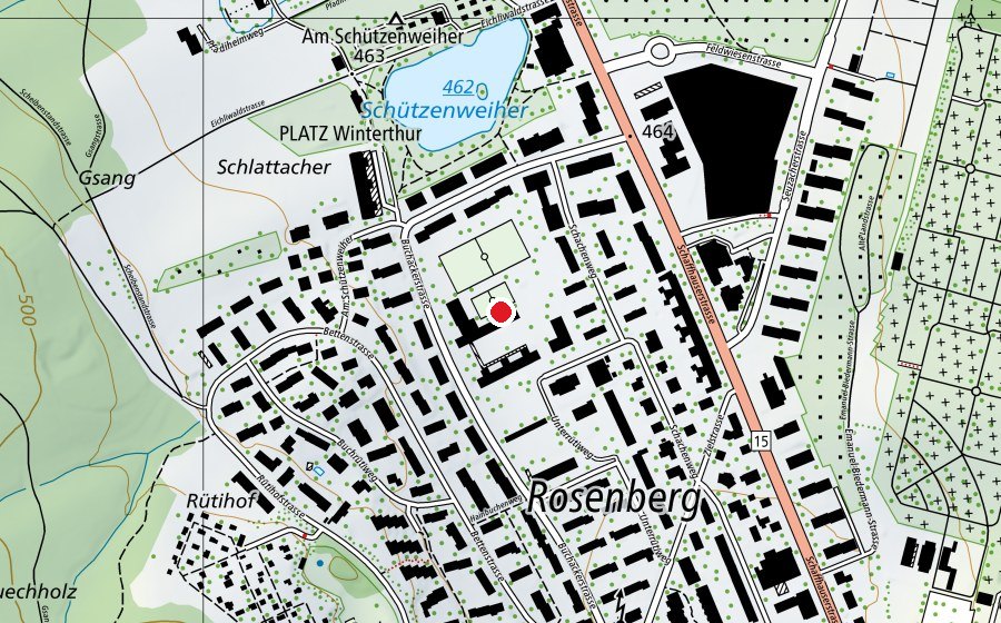 Carte indiquant l’emplacement de Schule Schachen (École)