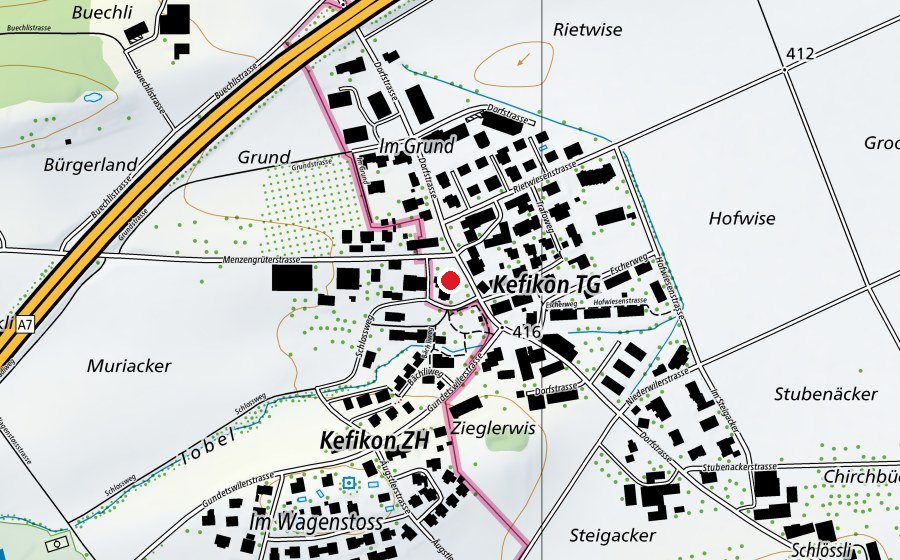 Mappa con la posizione di Schule Schloss Kefikon (Scuola)