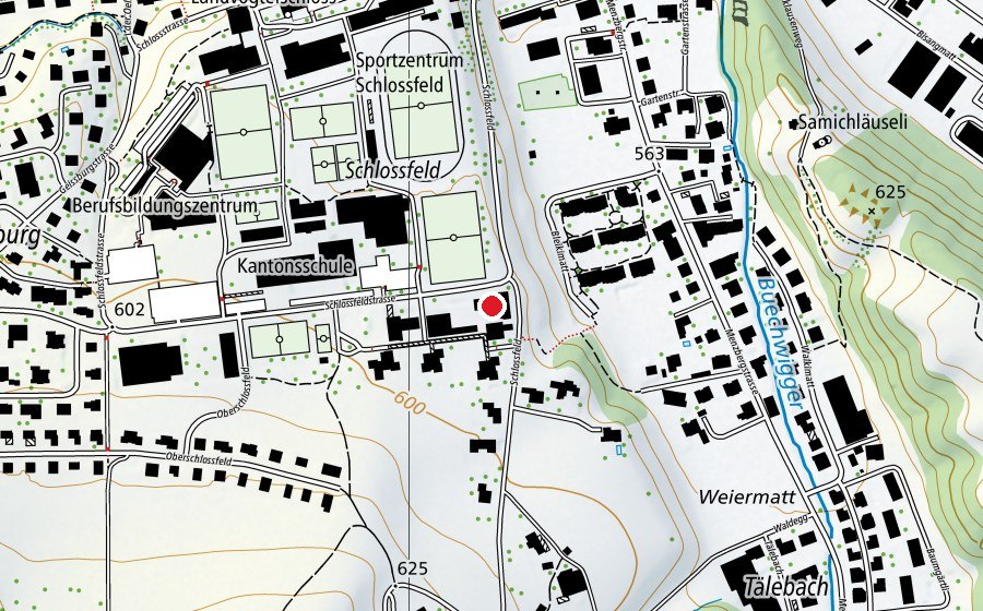 Mappa con la posizione di Schule Schlossfeld Trakt A (Scuola)