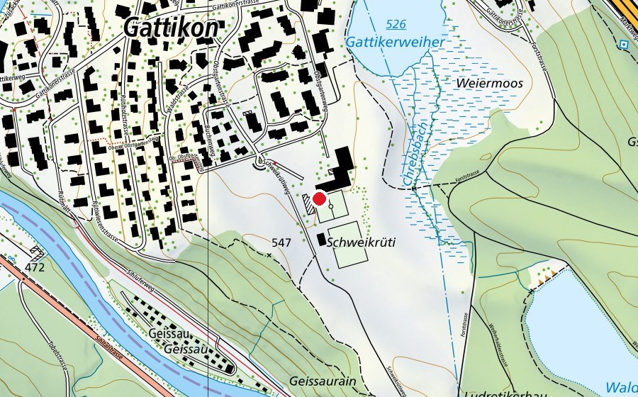Carte indiquant l’emplacement de Schule Schweikrüti (École)