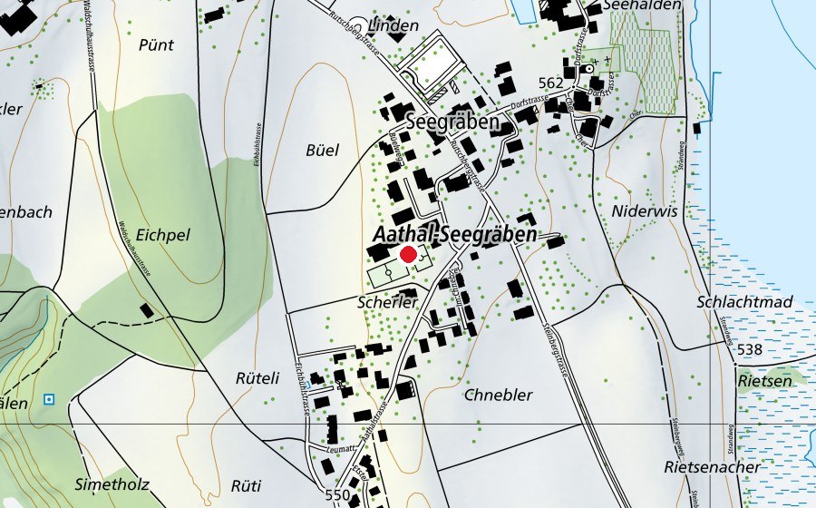 Karte mit dem Standort von Schule Seegräben (Schule)