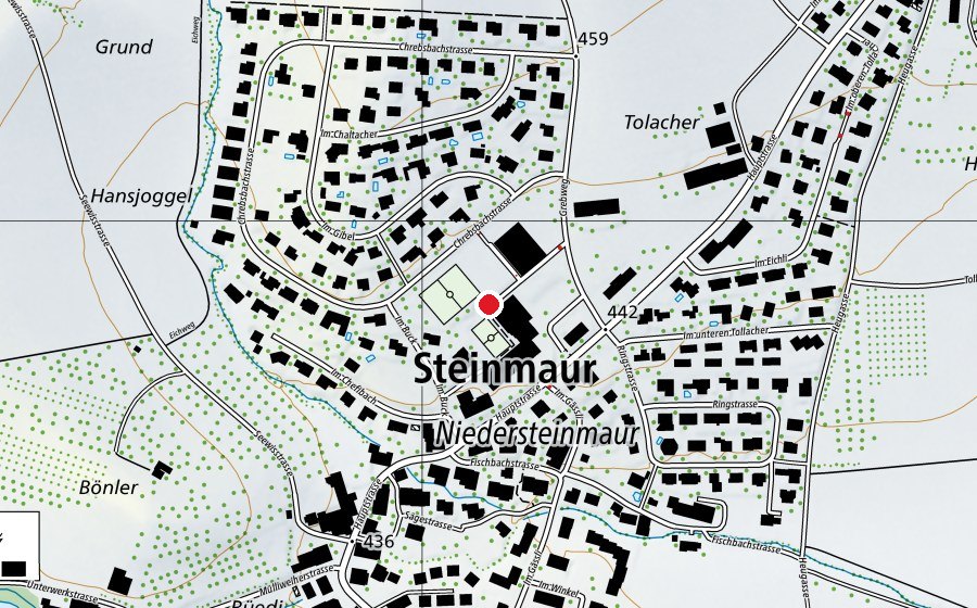 Mappa con la posizione di Schule Steinmaur (Scuola)