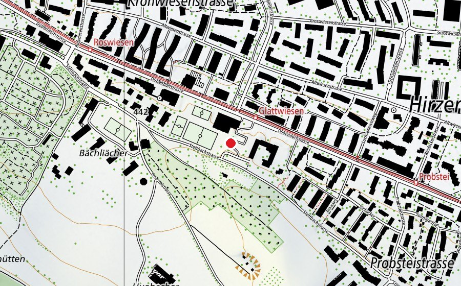 Mappa con la posizione di Schule Stettbach (Scuola)