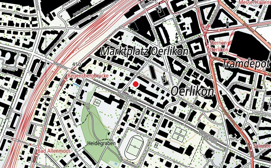 Carte indiquant l’emplacement de Schule und Kita am Käferberg (École)